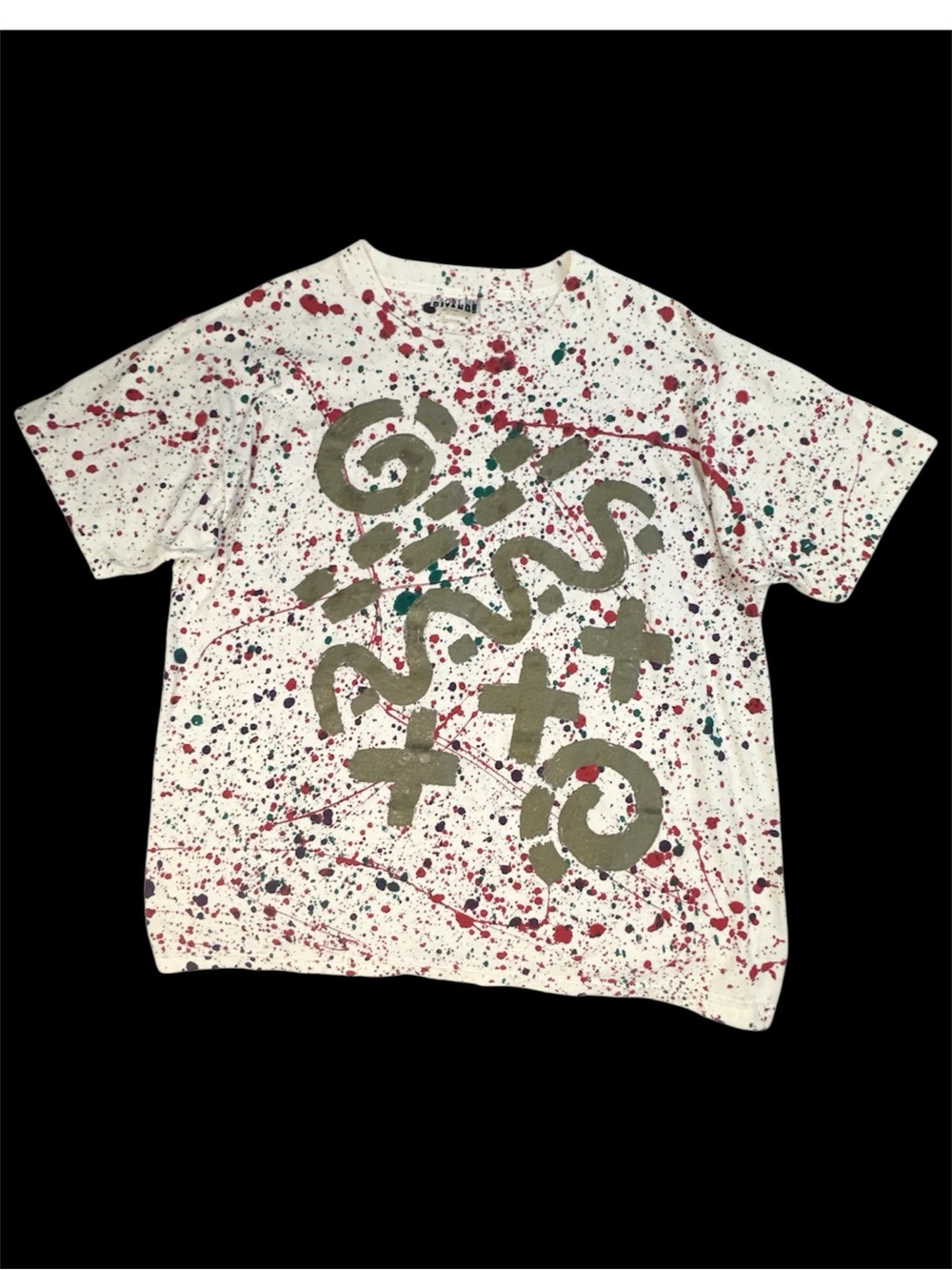 Vintage Body by Gitano 80s 90s Splatter Paint OS XL Tee Shirt T-Shirt